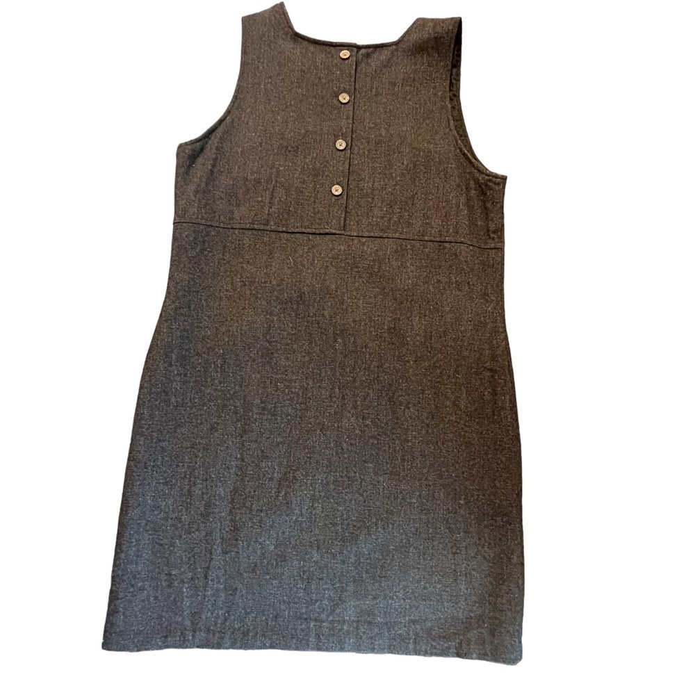 Vintage Woolrich medium charcoal gray shift dress - Picture 3 of 16